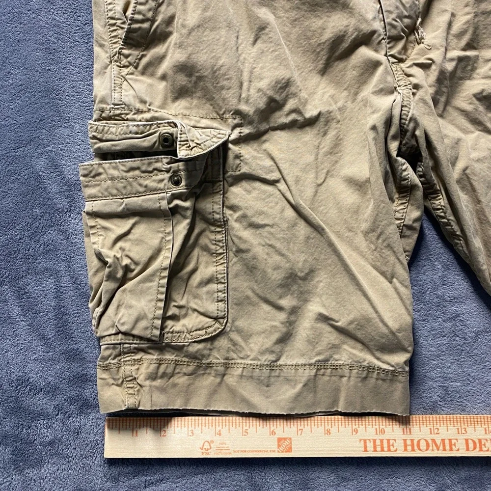 Gap Shorts Mens 34 Cargo Khaki Tan Wide Leg Utility Outdoor Baggy Made in 2010